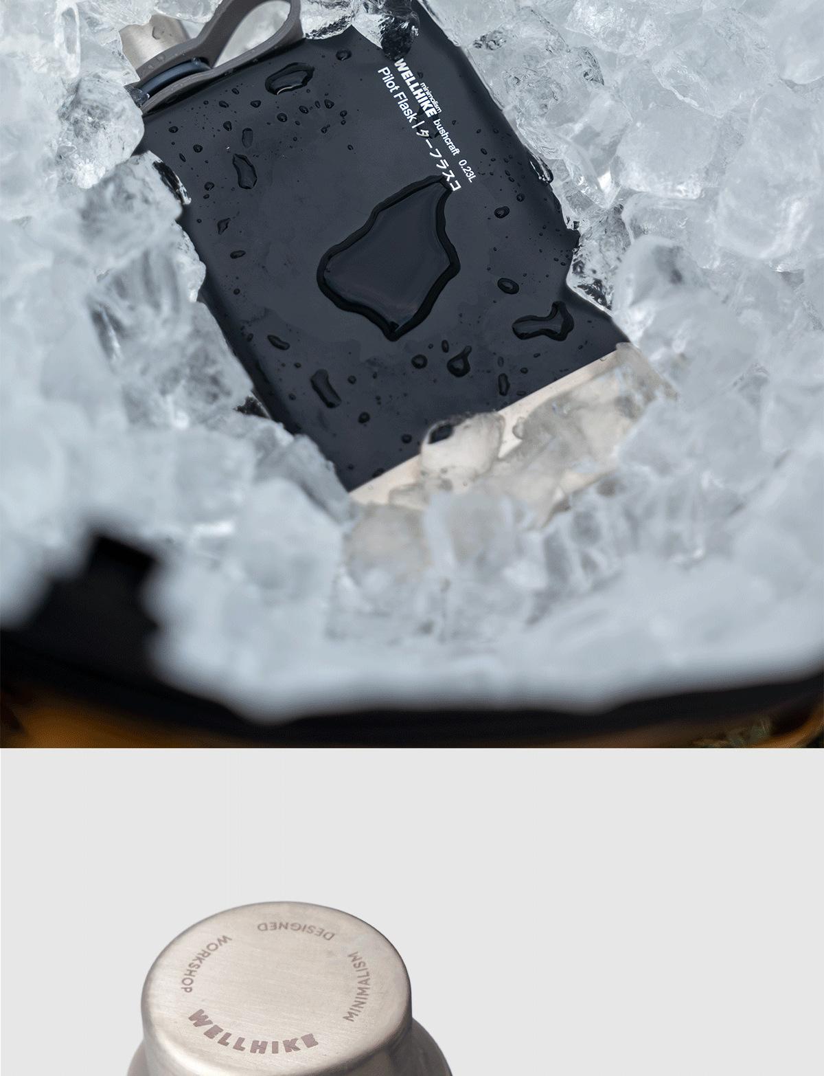 Outdoor Camping 304 Stainless Steel Portable Outdoor Flat Wine Bottle Camping Fuel Coal Oil Alcohol Coffee Pot