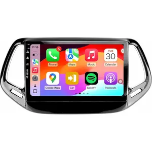 5G WiFi(6) Car Radio for Jeep Compass 2017-2020, Android13/Wireless CarPlay/Android Auto/Touch Screen/GPS Navigation/Bluetooth/FM/HD Backup Camera (2Ram+64Rom)