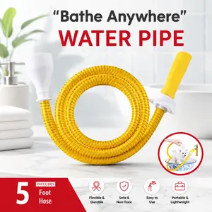No-Install Tub Faucet Sprayer – 5 ft. Shower HoseTub Spout  Attachment , Hair Washing, Baby Bath, Pet Care cat stuff for indoor outdoor portable mesh shower bag