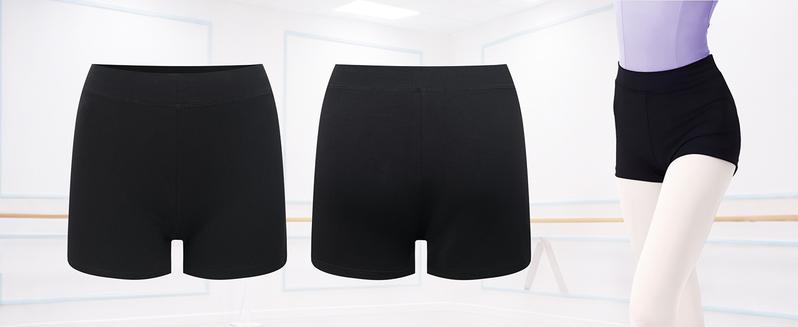 Girls Dance Shorts,Cotton Gymnastics Shorts Kids Athletic Biker Short Pants for Lounge Workout Volleyball Running Black