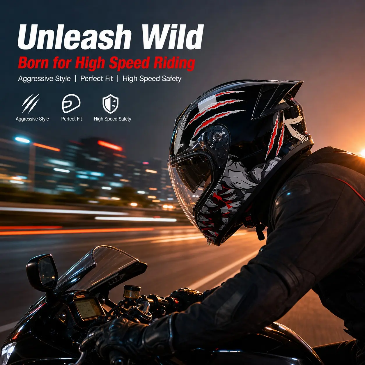 Vintage Full Helmet with Dual Lenses, Breathable Ventilation, Unisex Motorcycle Helmet for All Seasons, Safe Commuter Gear