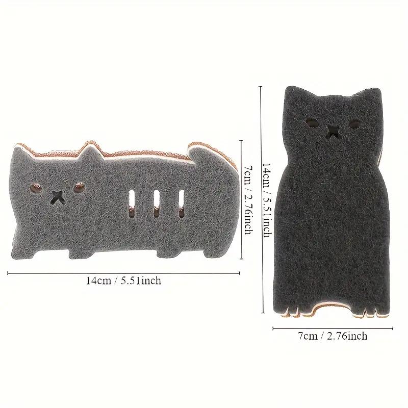 Cute Cat Sponge Set for Kitchen, Thick and Durable Dishwashing & Cleaning Tools, Dish Sponges, Ideal for Home Use, Enhance Your Cooking Experience, Kitchen Cleaning Supplies