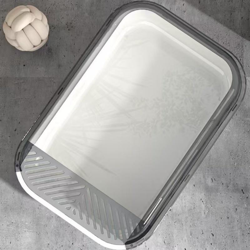 Semi-enclosed Cat Litter Box, Large Capacity Cat Litter Tray with Litter Scoop, Anti-splash Cat Toilet, Pet Supplies for Indoor Outdoor Use