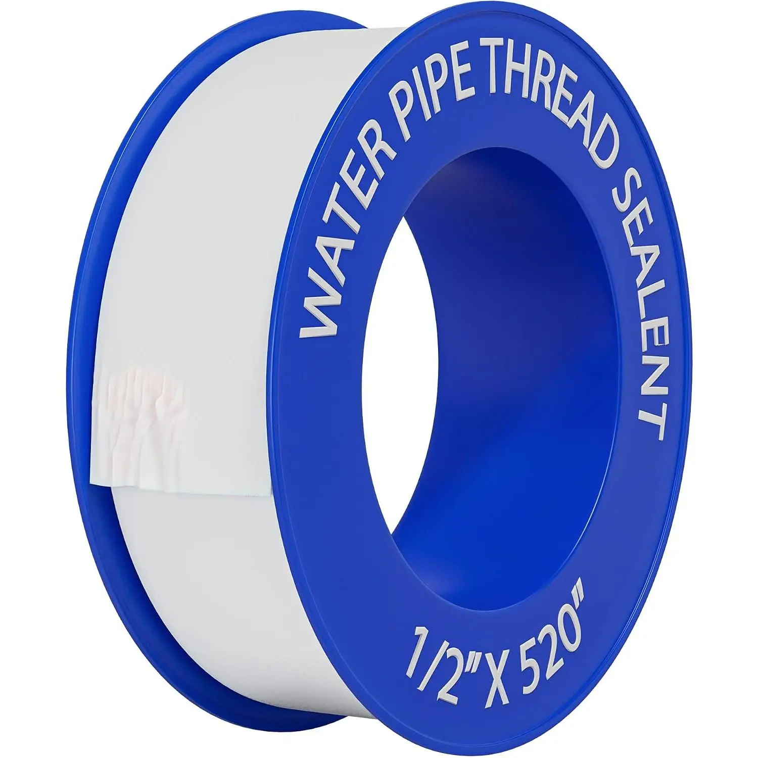 1, 4 or 5 Rolls 1/2 Inch(W) X 520 Inches(L) Teflon Plumbers Tape, Duct Sealant Tape for Shower , Plumbing Thread Tap, Water Pipe Sealing Plumbers PTFE Thread Seal (1 Pack)