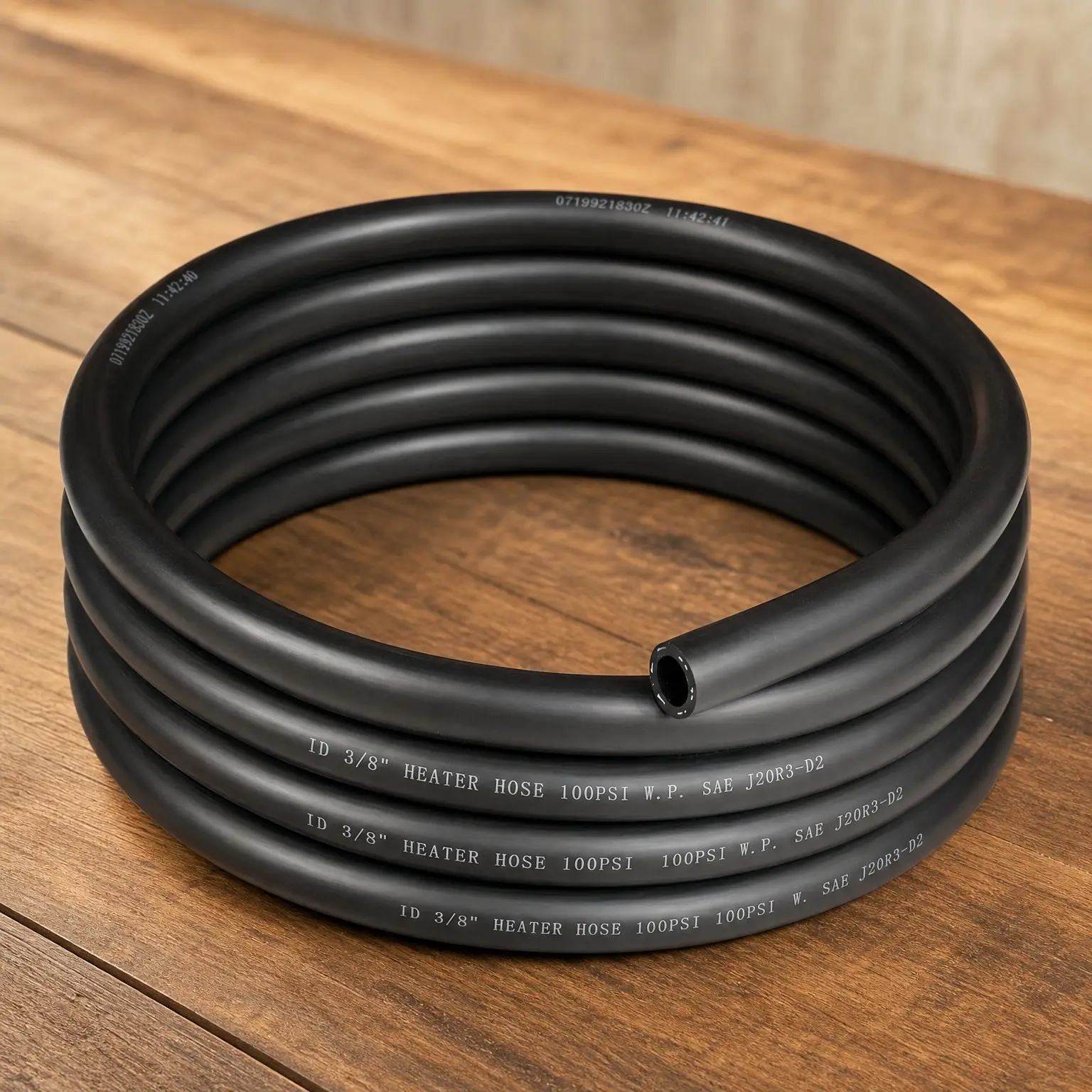 3/8" Heater Hose 10FT - SAE 20R3 Coolant Radiator Hose, 100 PSI, 3-Layer Construction, Class D-2, -40°F to 257°F, Coolant/Water/Antifreeze Compatible