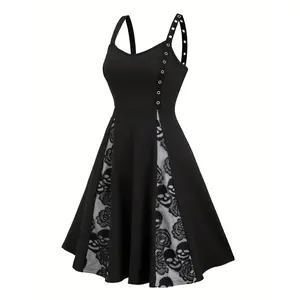 -developed Lace-paneled Dress