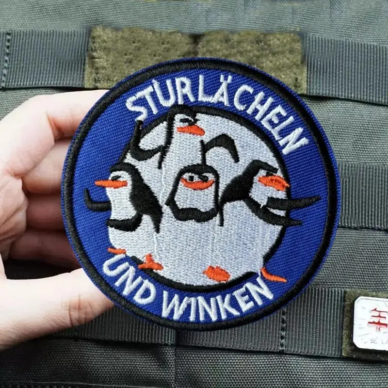 Penguin Tactical Embroiderd Patch Military Morale Badges Hook Loop Patches Backpack Sticker for Clothing