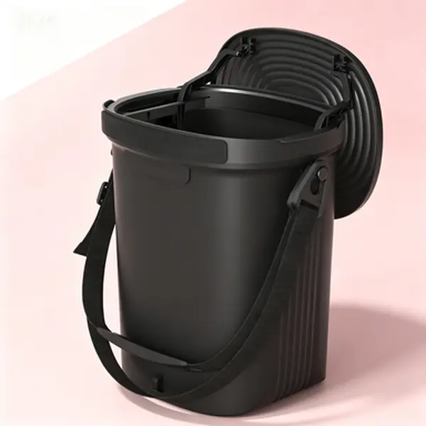 1.9 Gallon Leakproof Car Trash Can with Lid, Soft Silicone Hanging Garbage Bin, Easy to Clean Vehicle Trash Bin, Reusable Leakproof Trash Container for Sedans, SUVs, MPVs & Trucks