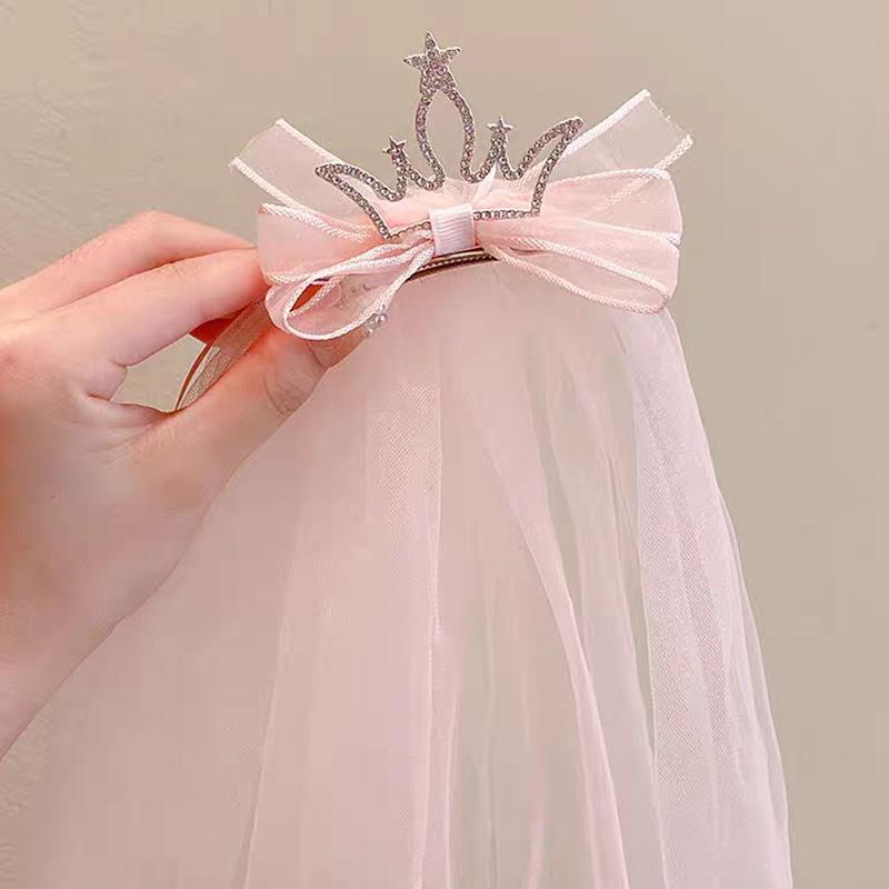 Children's rhinestone crown headband hair comb cute princess girl hair accessories crown hair accessories bridal headdress