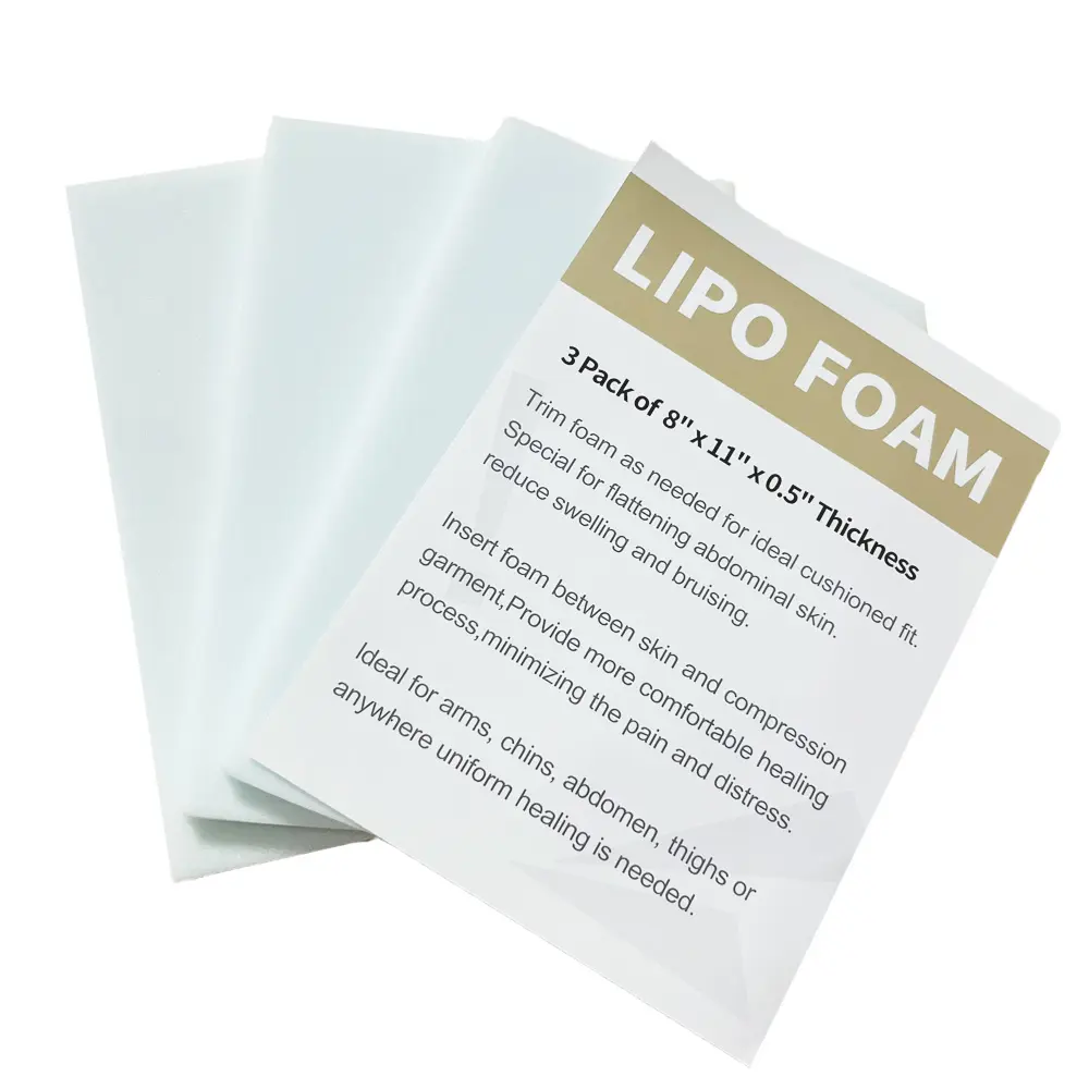 3-Pack Foam Support Pads, Abdominal Compression Inserts, Waist & Midsection Smoothing Pads, Designed for Use with Compression Garments Soft