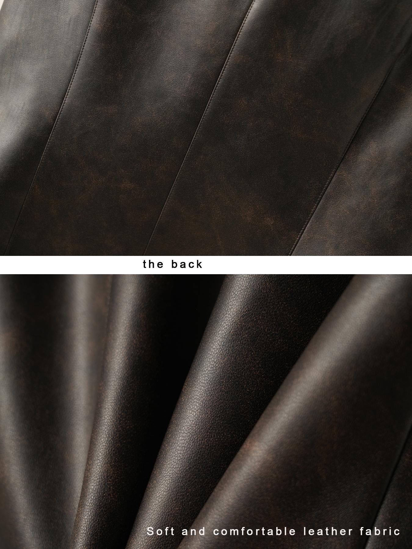 Women's PU Leather Vest Top, Single Button Front, Sleeveless V Neck, Casual Fitted Style, Spring & Fall Fashion, Moderate Fabric Thickness, Casual Comfy Vests