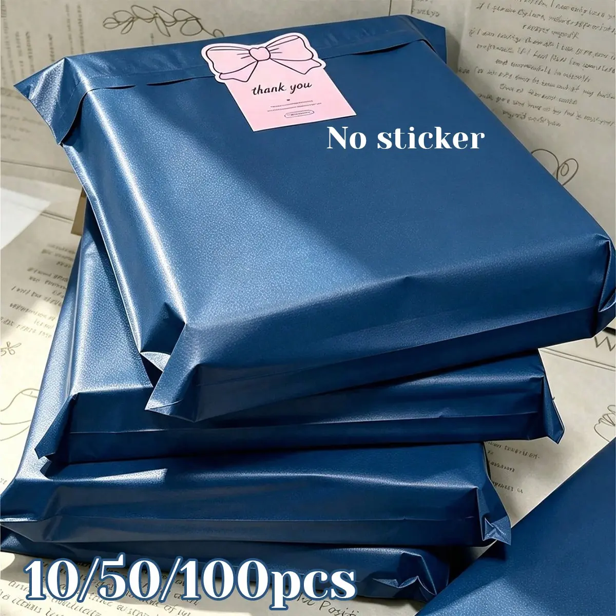 10/50/100 Plastic Shipping Bags, Strong Pe Material, Self-Seal, Various Sizes, Ideal for Holiday Peak Transport, Thanksgiving Promotions, New Year Gifts