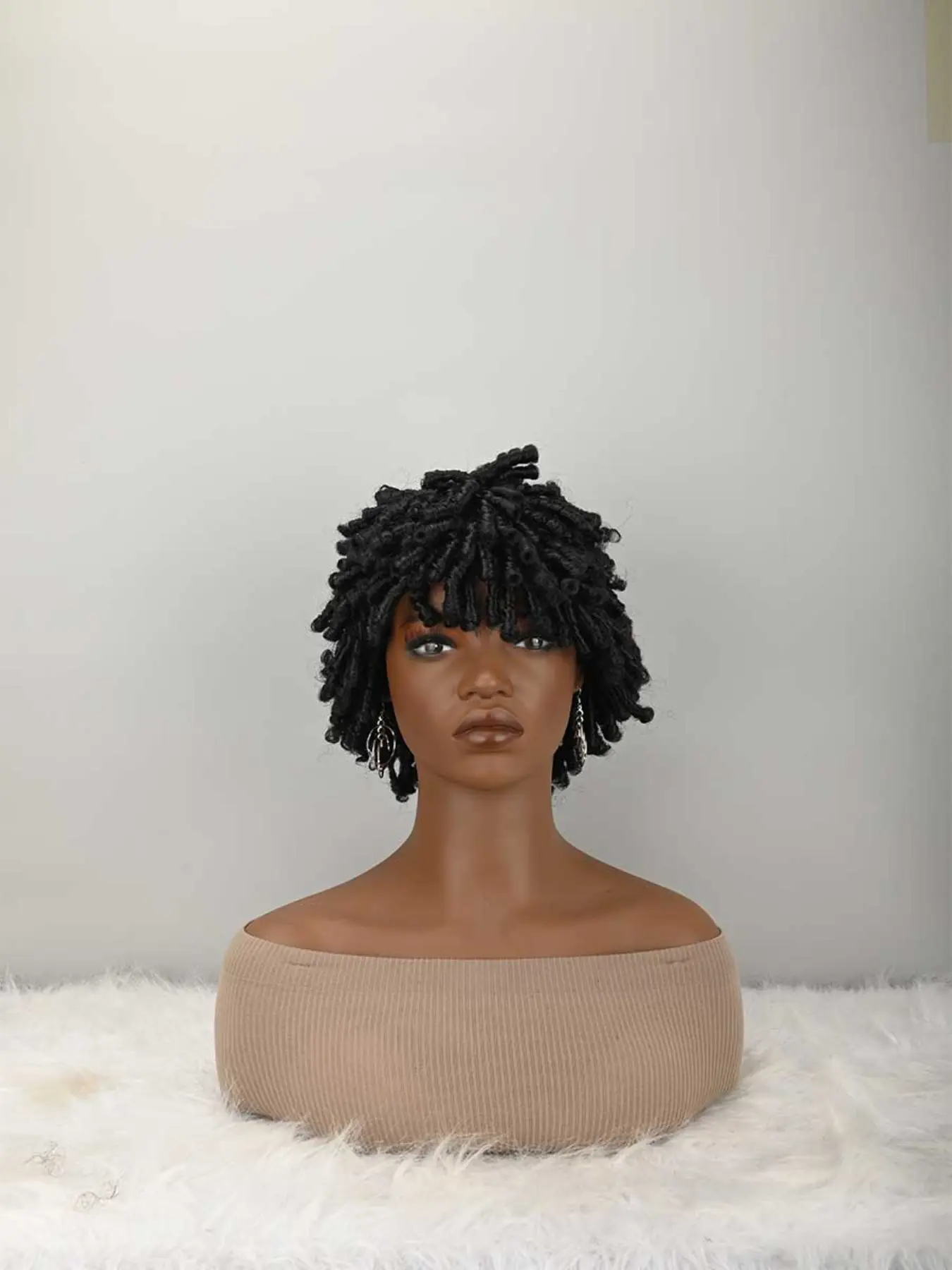 Dreadlock Wig For And Men Curly Afro Faux Locs Dreads Wig Heat Resistant Short Braided Wigs For Women Synthetic Hair Wig