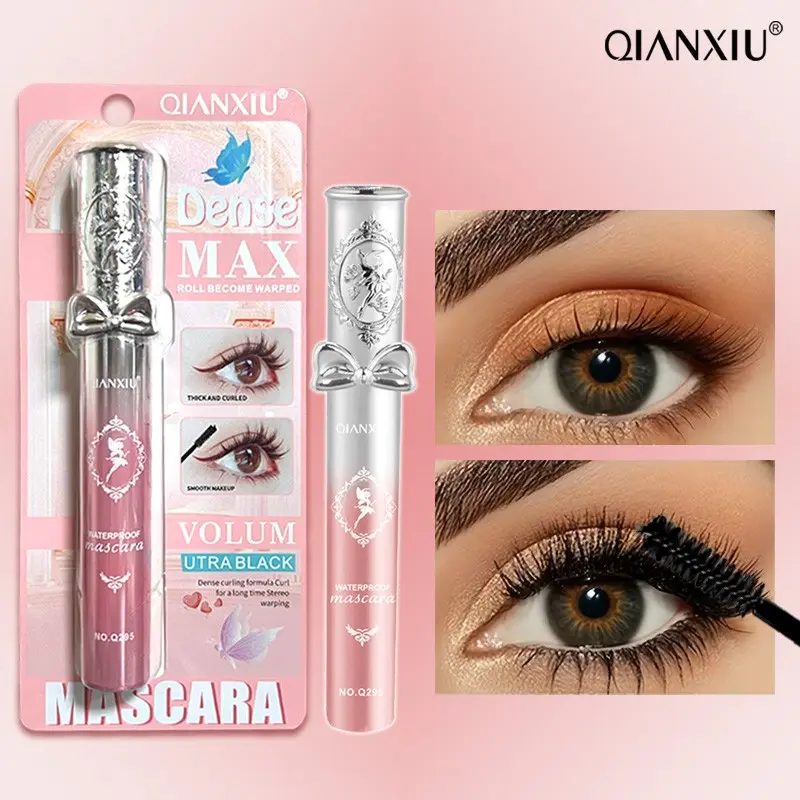 Bow Decor Black Mascara, Waterproof Long Curling Lash Mascara, All-Day Hold Non-Caking Quick Dry Separated Eyelash Makeup, Beginner Friendly, Ideal Gift for Birthday Christmas Halloween