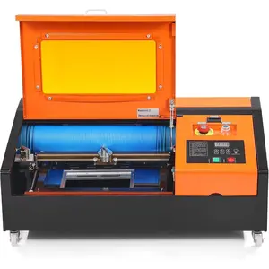 VEVOR 40W Desktop CO2 Laser Engraver, 12 x 8 in, 11.8 IPS Laser Cutter Machine with Water-Cooled Laser Tube, Compatible with CorelDRAW, Windows XP 7 8 10, EMF, JPG, PLT, WMF, for Wood Acrylic Fabric