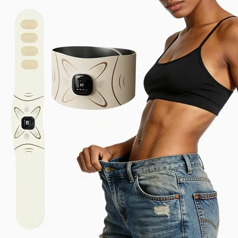 1 pc Ab Stimulator Belt with Red Light Therapy, Smart Waist Toning Trainer for Women, Home Fitness & Body Sculpting Device with Multiple Modes, Adjustable Intensity, Comfortable Wearable Design for Core Activation & Daily Wellness
