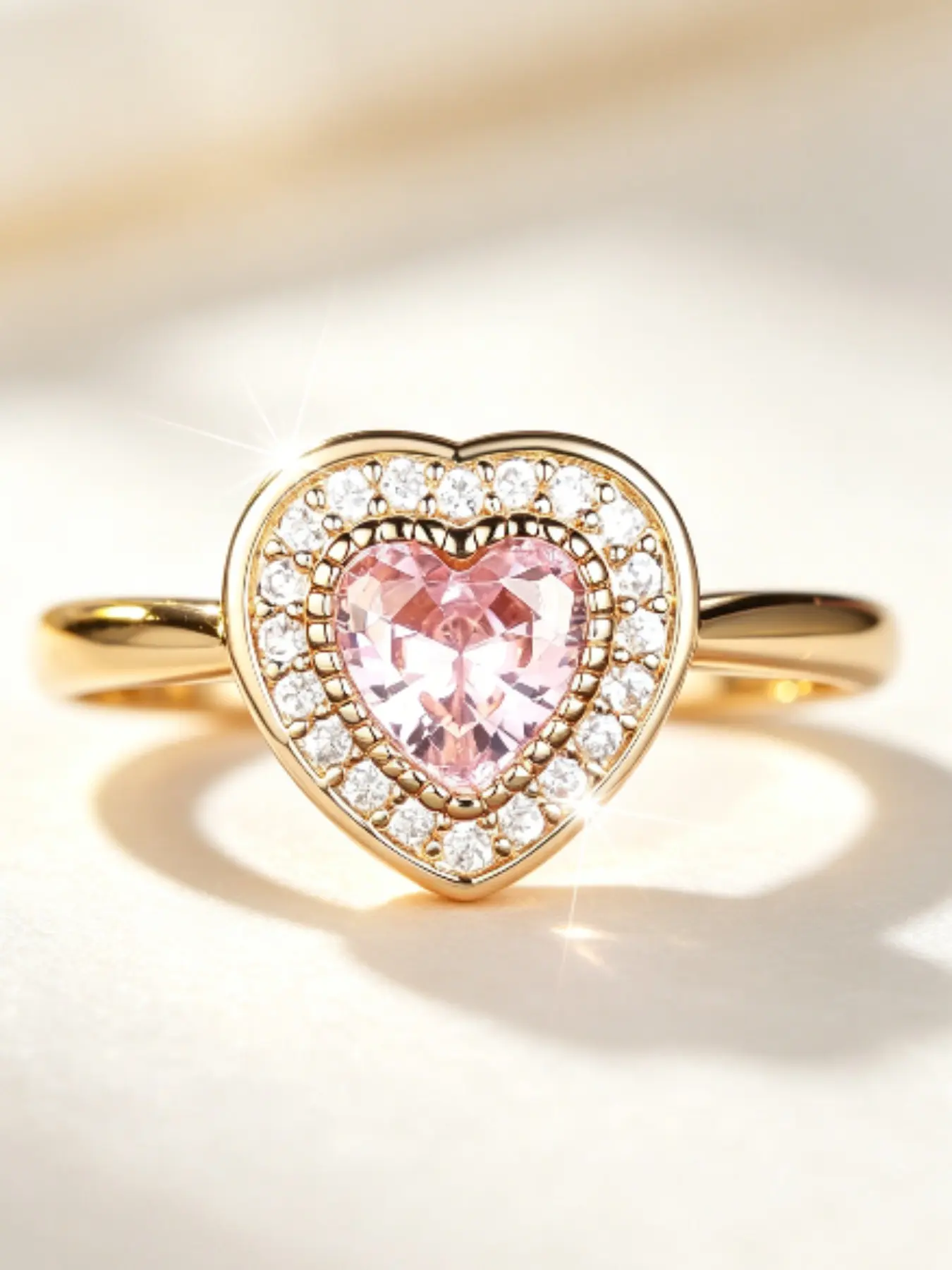 Luxurious Proposal Ring with Large Artificial Heart Gemstone, Elegant Birthday Gift, Perfect for Weddings and Anniversaries, Elegant Fashion Rings