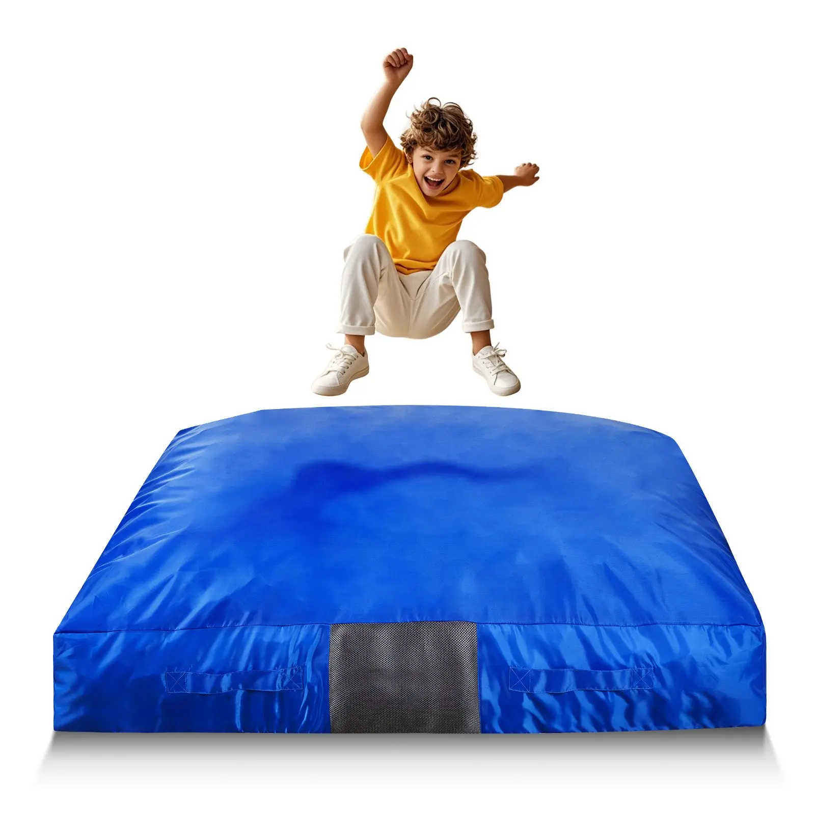 VEVOR Crash Pad, 5x 5 ft Crash Pad for Kids Sensory with Foam Blocks and Washable Cover, Large Soft Foam Landing Zone Giant Pillow Mat, Sensory Room Equipment for Children Jumping, Relaxing Play