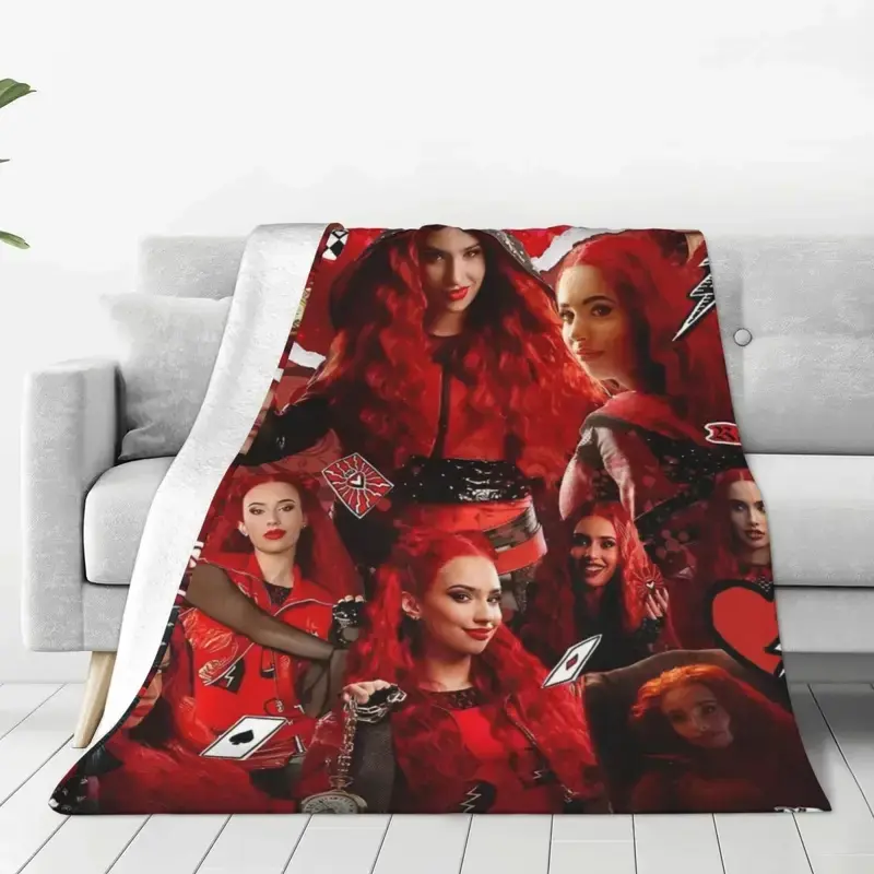 Descendants 4 The Rise Of Red Blanket Camping Flannel Bedding Throws For Couch Chair Warm Custom Quality Bedspread Birthday Gift