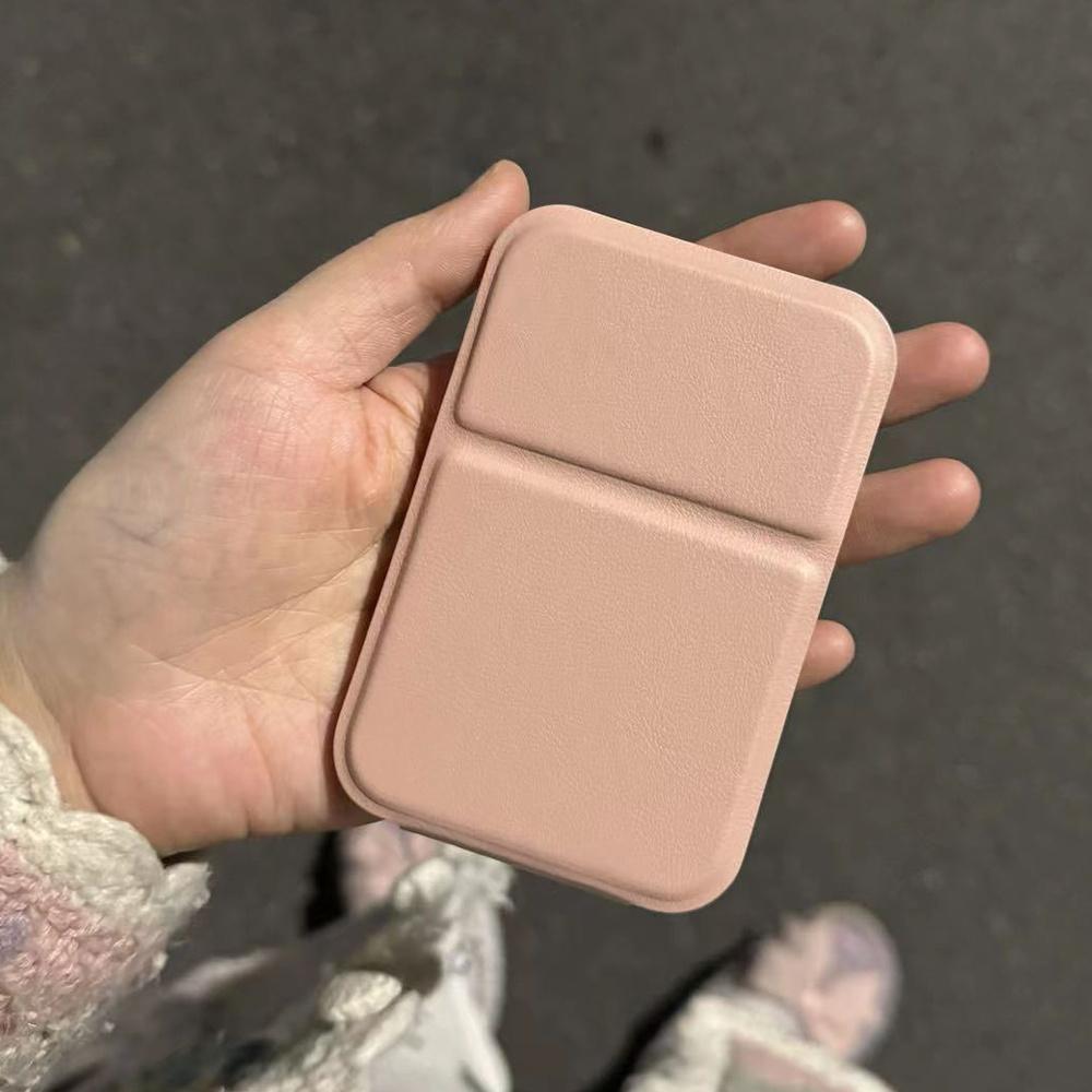 Compact Portable Pocket Makeup Mirror, Rectangular Design, Floral Letter Pattern, Ideal for Travel & Daily Use