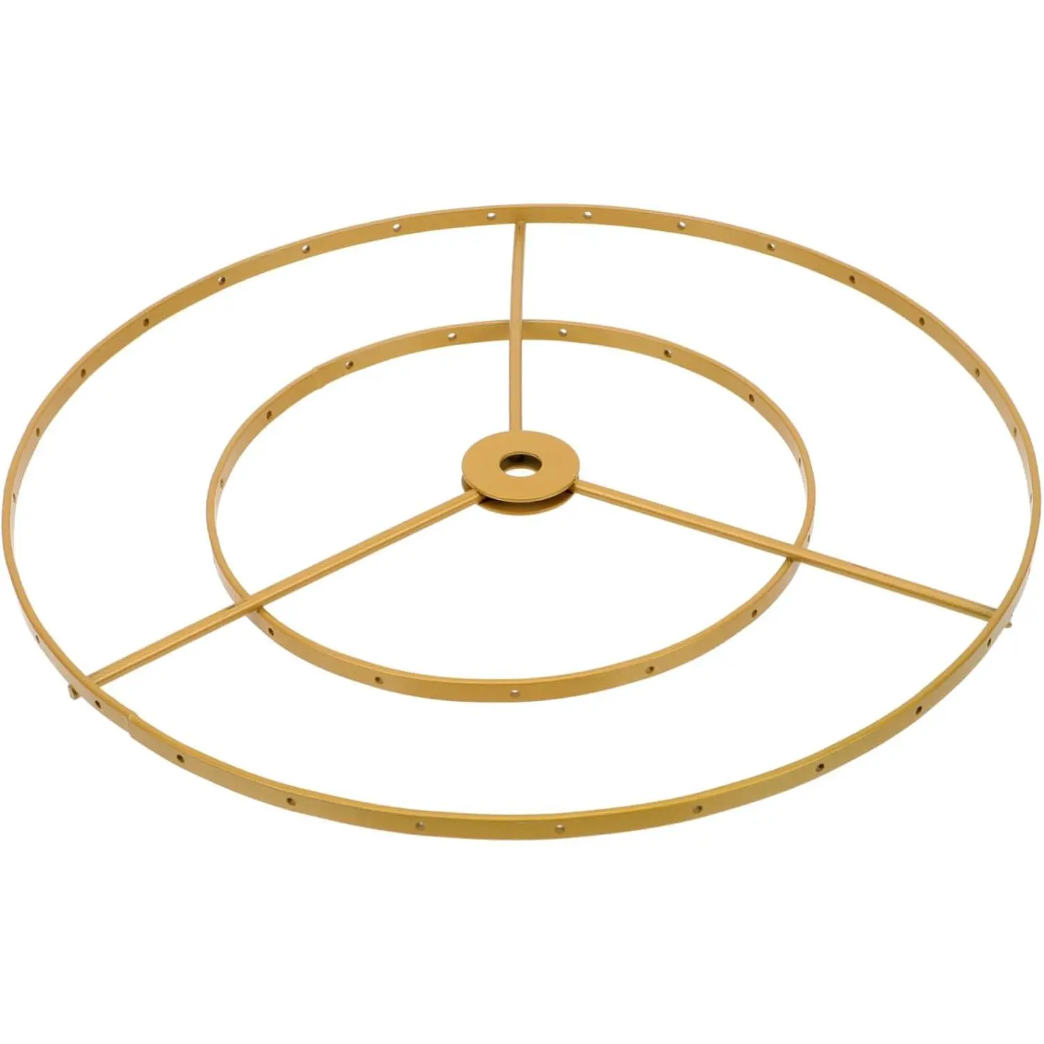 Chandelier Lampshade Frame Double-Layer Metal Ring Frame for Diy Ceiling Light E27 Lamp Shade Holder 13.77 in Decorative Light Accessory for  Bedroom Office Restaurant