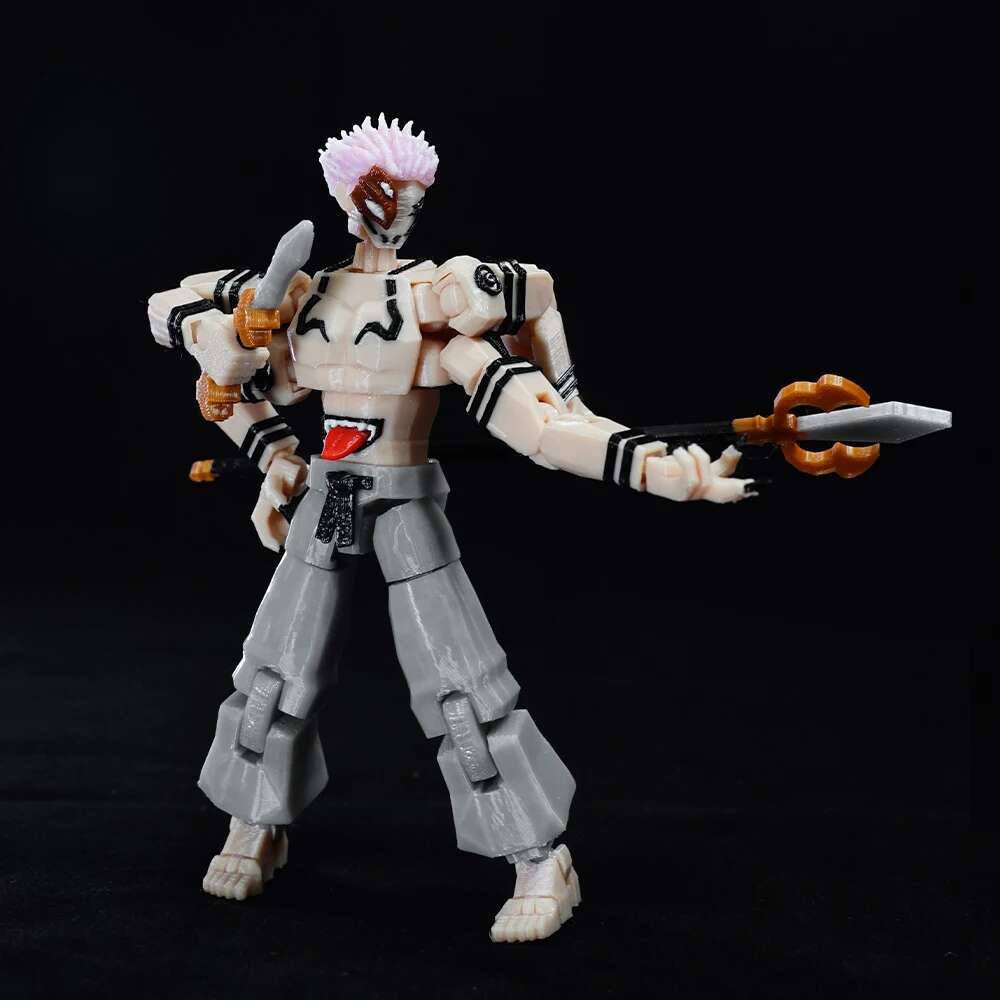 Jujutsu Kaisen 3D Printed Ryomen King Of Curses Heian Sukuna Multi-Jointed Shapeshift Toys Action Figures Model Ornaments Gifts