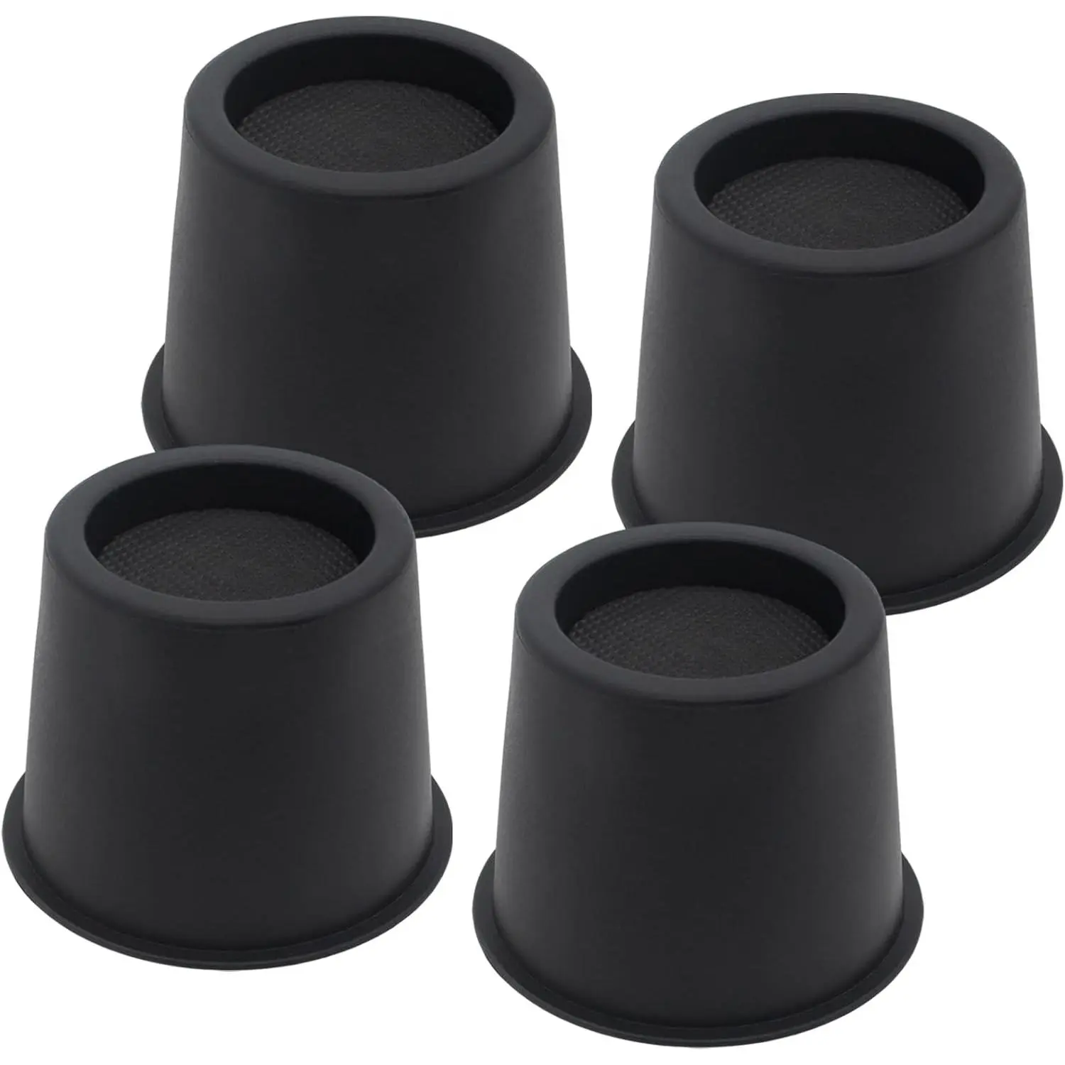 4 inch Heavy Duty Bed Risers 4 Pack, Bed Lifts Furniture Risers for Sofa Couch Desk Cabinet Bed Frame, Supports Up to 3600 Lbs Black