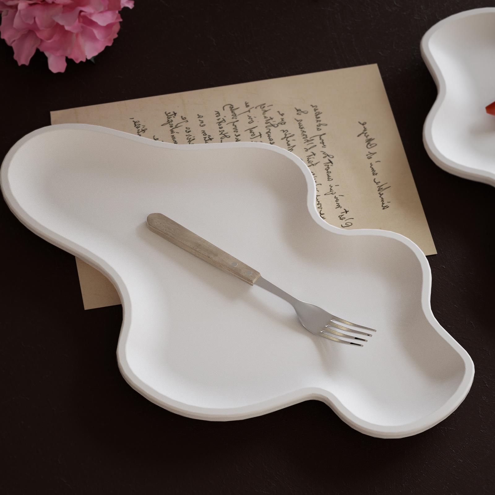 DIY Crystal Epoxy Resin Plaster Irregular Arc Cloud Tray Storage Dish ...