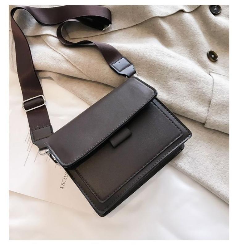 Small Bag For Women Ins Versatile Wide Shoulder Strap Square Retro One Crossbody