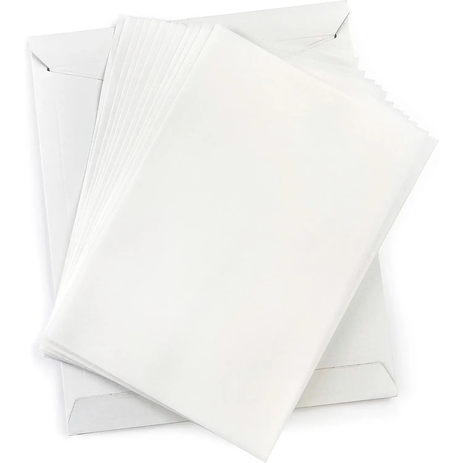 Wafer Paper Flexible Edible Printer Sheets 12 Pack 0.4mm White Letter Size 8.5" x 11" Cake Topper Decoration Burn Away