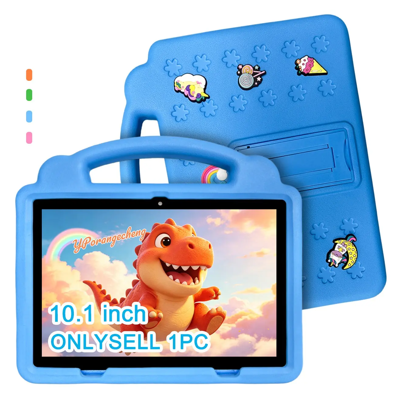 SummerFinds 10.1 Inch Tablet, Wifi Touchscreen Tablet for Kids & Students, 5G WiFi for Smooth Study & Games, Front & Rear Dual Cameras, Shockproof Case Included, Parental Mode, Stylish Blue Pink, USB Cable Included, No Power Adapter
