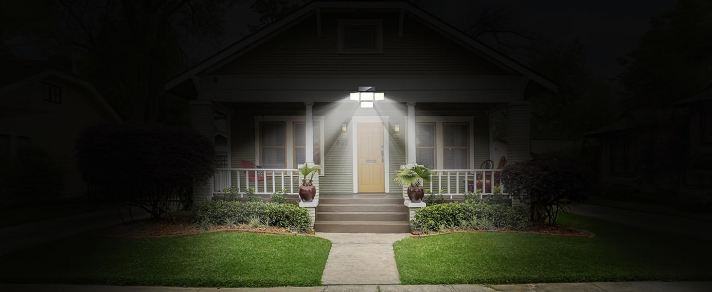 4 Modes Solar Flood Lights, 1~6 Pcs Set , 270°Wide Angle Lighting, Smart Sensor+Remote Control, Suitable for Patio, Garage Burglar, Porch, Outdoor Party, Shipment within 1-2 days