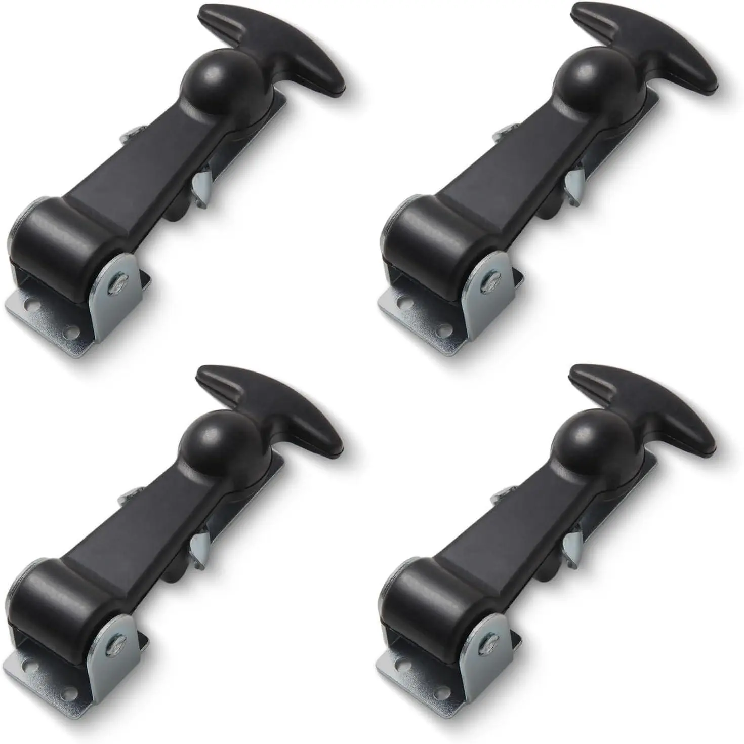 Premium Rubber Hasp with Plunger for RV Battery Box Strap, Tool Box Latch,Tool Room Latch,The Utility Room Latch,Pet House Latch - Secure and Durable(4pk)