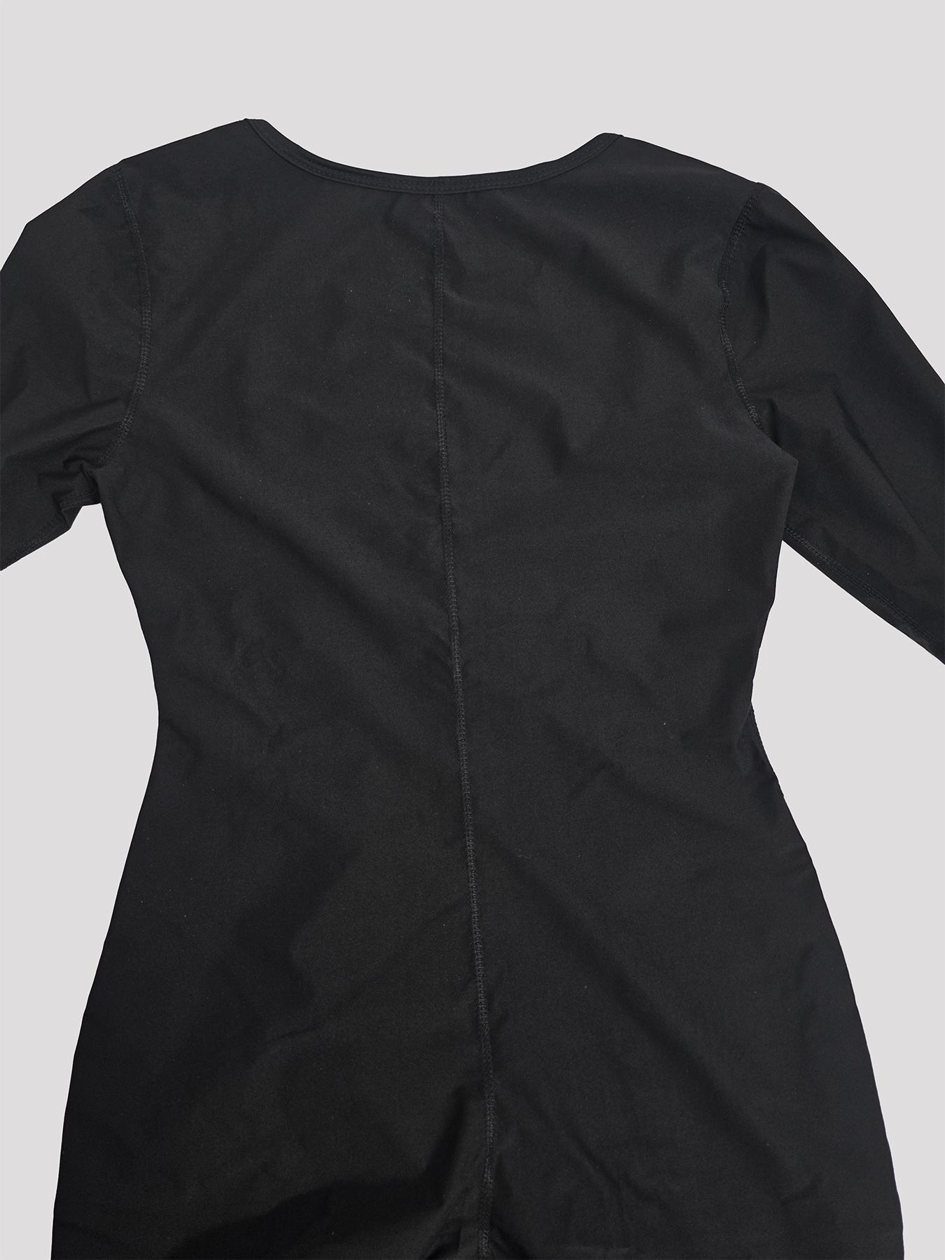 Women's Full Body Sauna Suit, Tight-Fit Above Ankle Sweat Jumpsuit, Tummy Control Jumpsuit, Silver Color, All-Seasons Exercise Wear