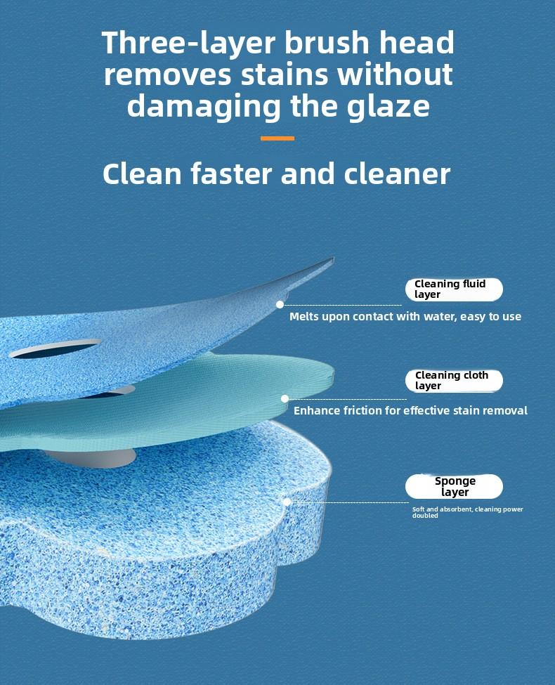 Disposable Toilet Scrubber with Refill Replacement Heads, Wall-Mounted Bathroom Toilet Cleaning Brush Kit, Hygienic Home Toilet Cleaner Tool