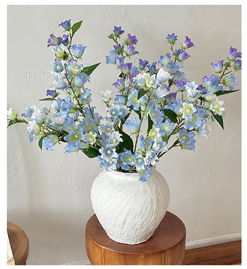 Long-stemmed wind chime flowers, artificial lilies of the valley, fake flowers for home decoration, living room and dining table decor, wedding hall floral arrangements