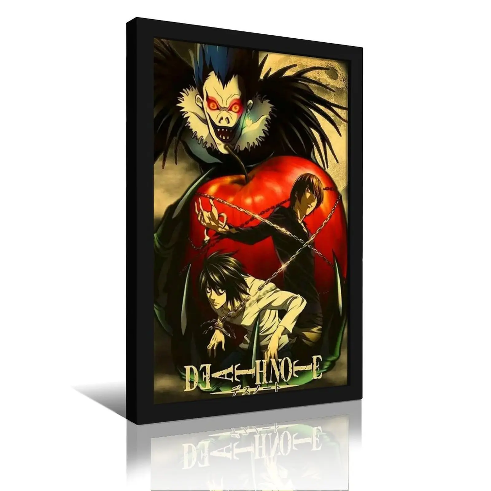 Death Art Note Anime Retro Poster Aesthetic Canvas Wall Art for Room Bedroom Decor