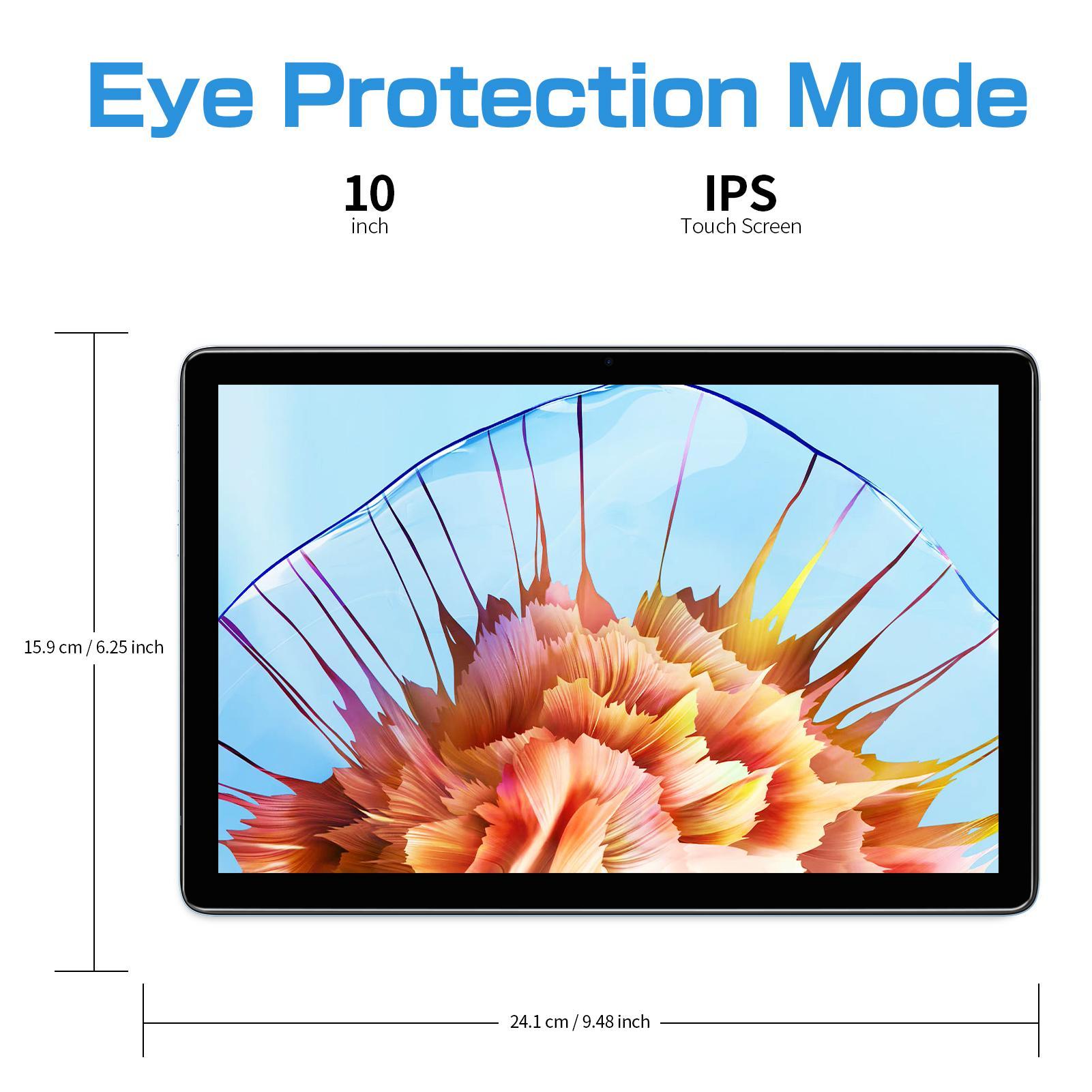 10.1 Inch Android Tablet, USB Charging Large Storage Entertainment Office Dual Channel Speaker with BT Keyboard & Mouse, Office Equipment, Portable Tablet