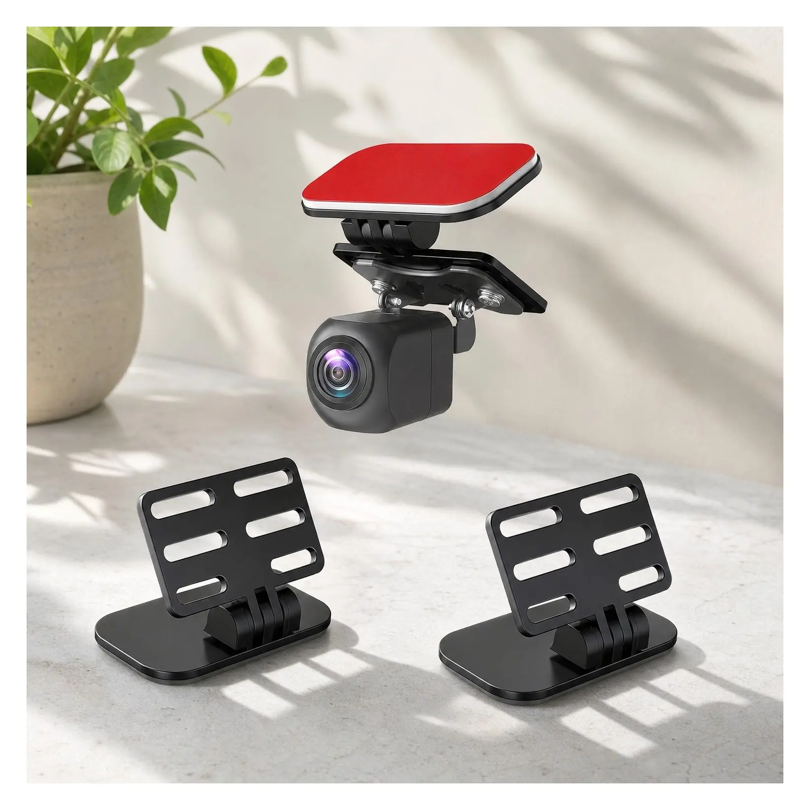 2PCS Universal Rear Dash Cam Mount, 180° Adjustable Adhesive Backup Camera Holder for Car Windshield Window, Compatible with SUV Truck RVGift