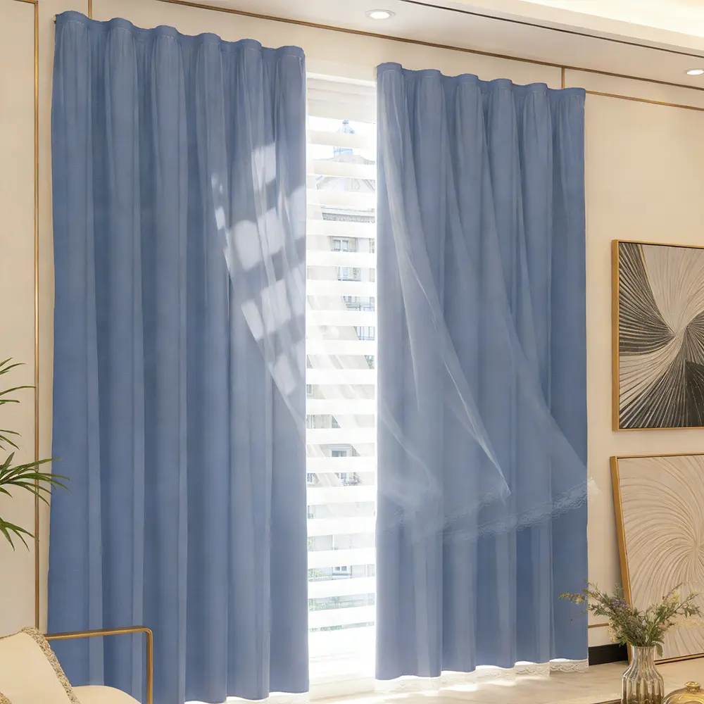 No Drill Blackout Curtain, Self Adhesive Window Covering for Bedroom, Rental Friendly Privacy Curtain, Easy Removable Light Blocking Shade