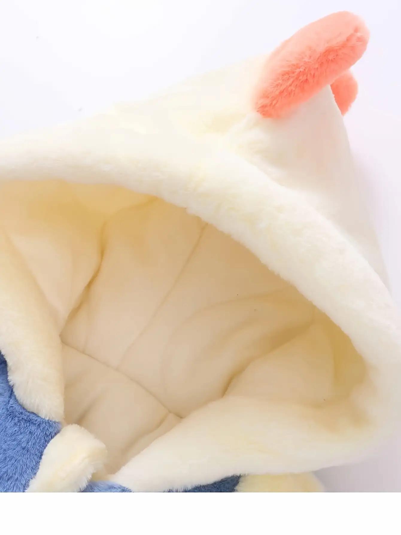 (New)& Winter Fleece Jumpsuit - Soft Hooded Full-Zip Snow Suit with Jacket & Hoodie, Cute Nemo-Inspired Fish Pocket, Warm Outfit for Skiing, Snow Play & Photo Shoots ( &)