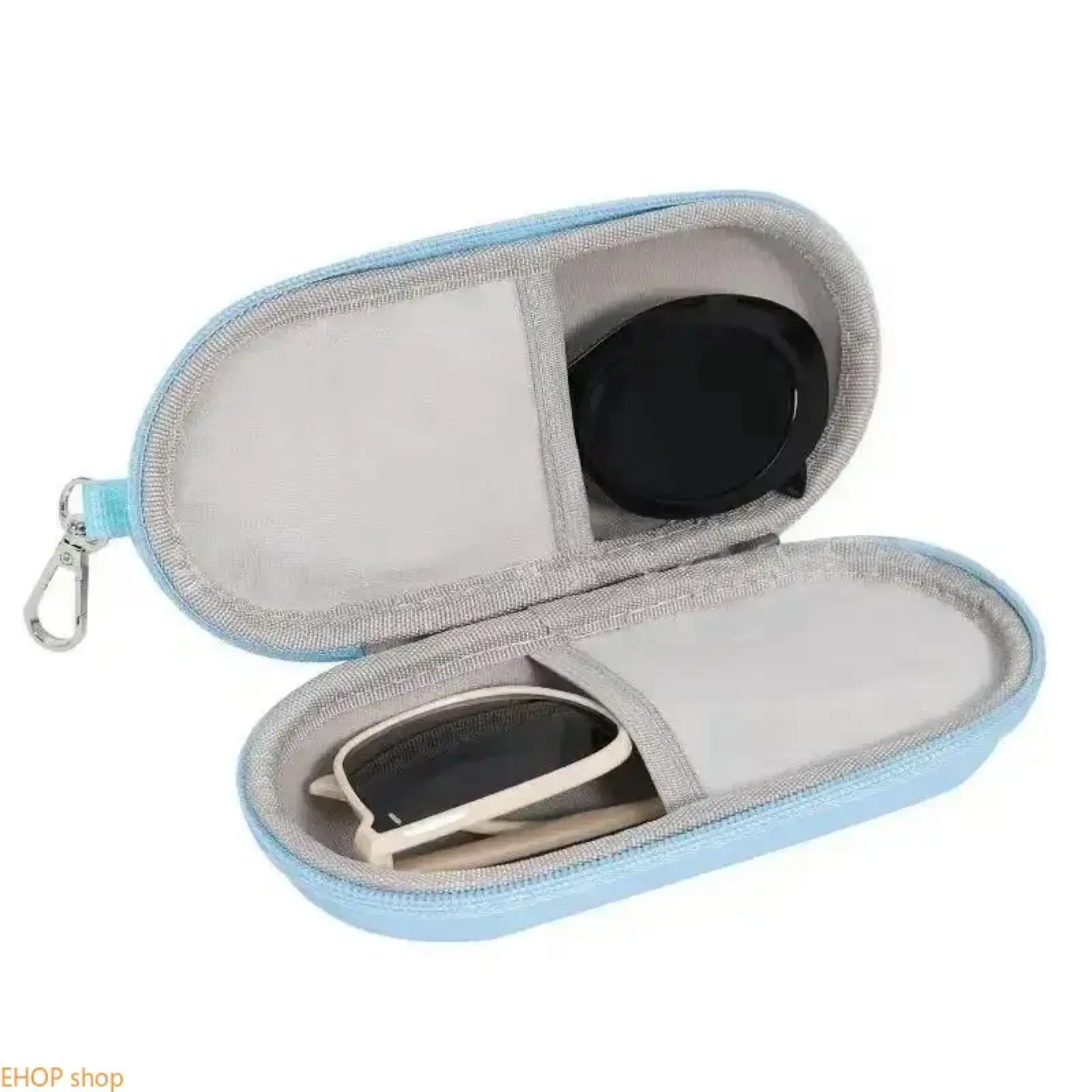 Hard Shell Anti-Scratch Eyeglass Case Portable Sunglasses Storage Box Travel Cycling Outdoor Daily Glass Protective Organizer, Polyester, Compact