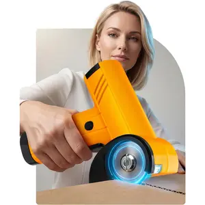 Cardboard  Electric, 4-Speeds No-Jam  power shears & Rotary Box  for  Box Recycling,  Power  for Seniors, Women, Tailors, DIY Crafters (Yellow)