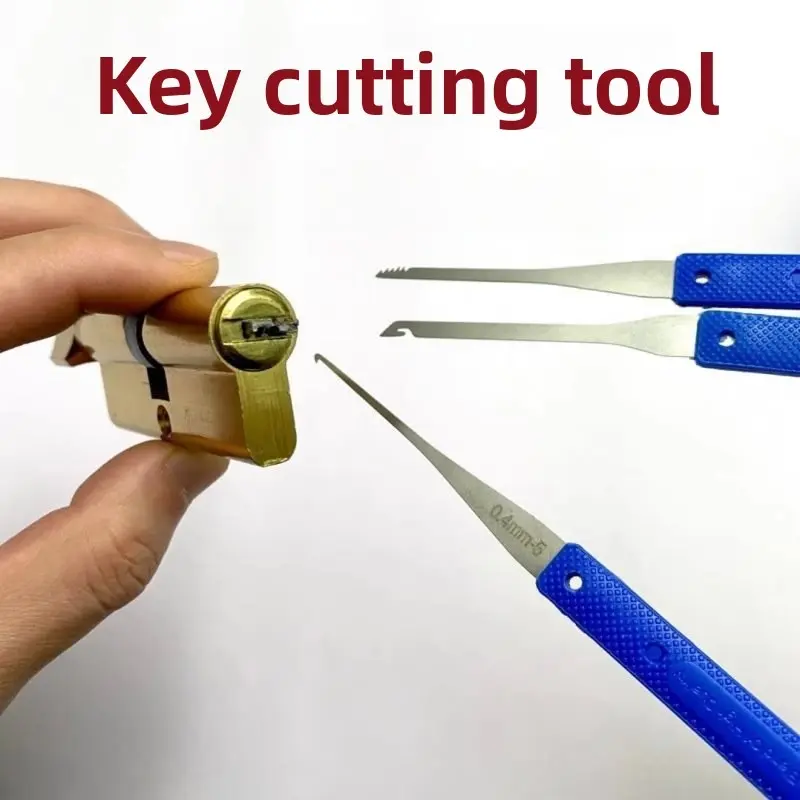 Broken key extractor, special-shaped spring key, broken key removal and repair tool set, 12 pieces