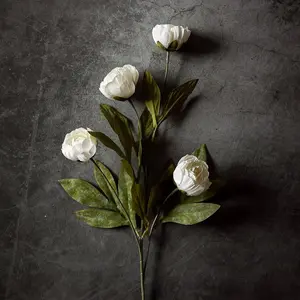27 Inch Silk Peony Flower Arrangement, 6/12 Pcs with Stems, DIY Bouquets, Wedding Decor, Party Decoration, Living Room, Dining Table
