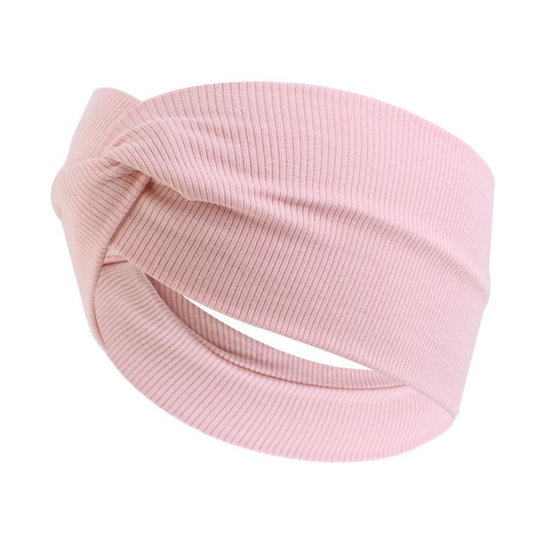 New Cross-border Cross Yoga Headband Elastic Knitted Sweet Face Washing Sports Headband Postpartum Hair Tie Hair Bun Headband for Women