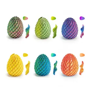 3D Printed Iridescent Dragon Egg Fidget Toy, Twistable Sensory Stress Relief Slime Egg, Creative Desk Decor For Anxiety Relief & Focus Improvement