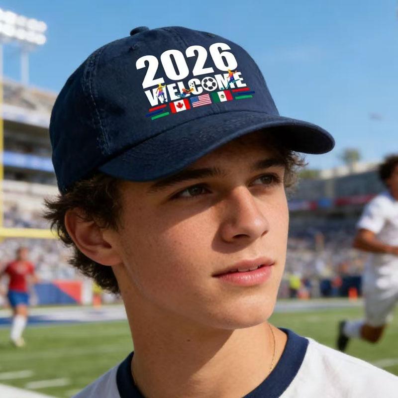 2026 New Model US-Mexico-Canada Football Baseball Cap Outdoor Sports Cap