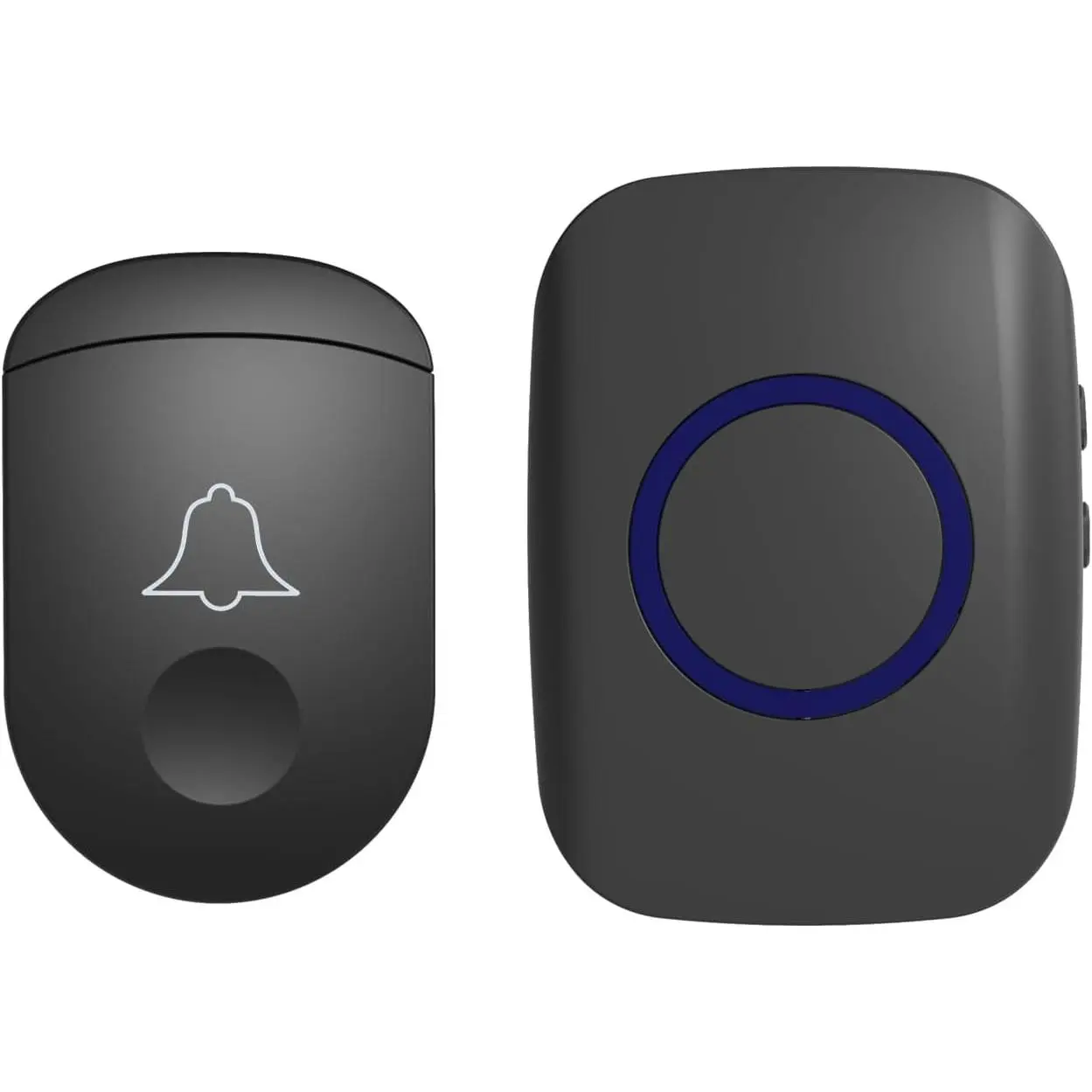 Doorbell, 1,000ft Range Loud  Doorbell Chime,5 Volume Levels and 52 Door Chimes With LED Flashing (Dark Black)