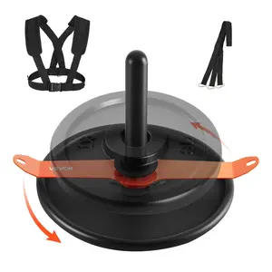 【DealsForYouDays】VEVOR Weight Sled, Steel Power Sled, Fitness Strength Training Sleds for Athletic Exercise Speed Improvement, Workout Fitness Equipment with Harness, Compatible with 2 in Weight Plate, Orange Black